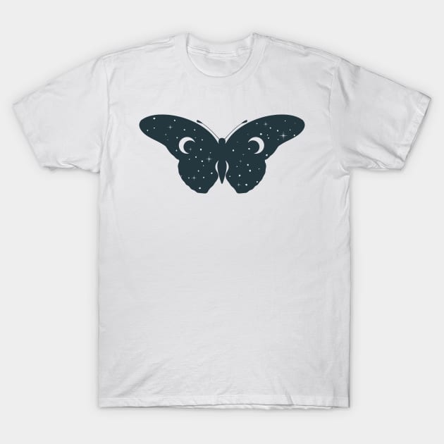 Hand Drawn Mystical butterfly T-Shirt by Unestore
